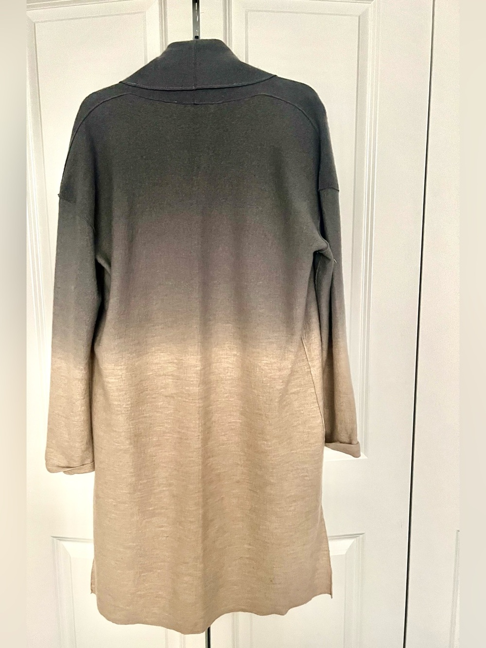 Eileen Fisher Ombre Boiled Wool Open Coat, Size Small - Picture 12 of 14